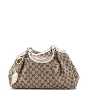 Gucci Sukey Tote Gg Canvas With Leather #243291G78B